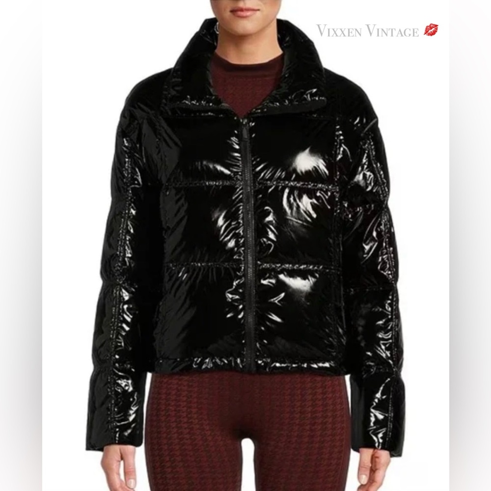 ANTONIO MELANI GLOSSY ‘SKI PUFFER JACKET’ IN BLACK